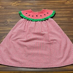 Copper Key Red Gingham Watermelon Dress size 5